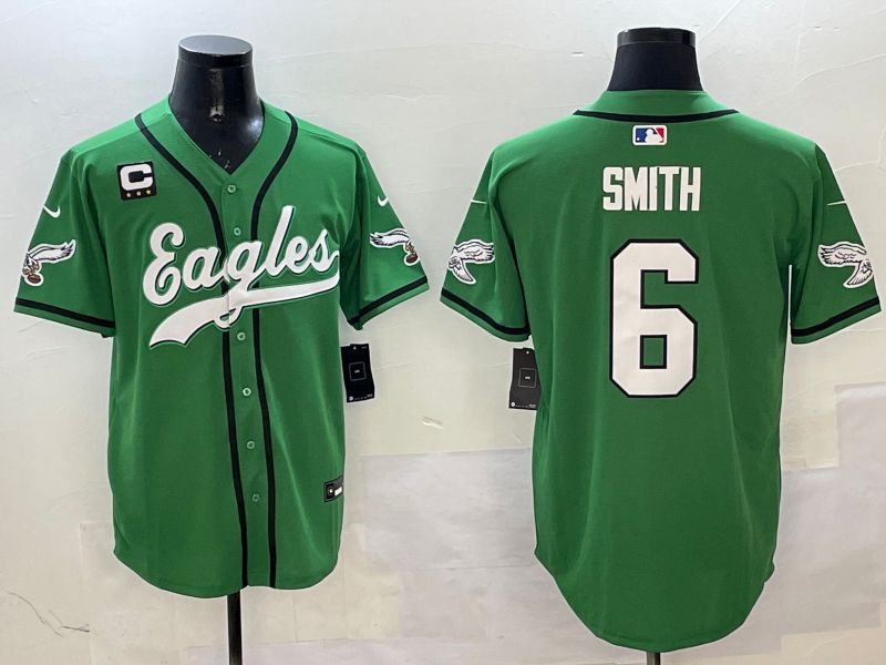 Men Philadelphia Eagles #6 Smith Green three generations Jointly Name 2025 Nike Limited NFL Jersey style 13->philadelphia eagles->NFL Jersey